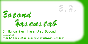botond hasenstab business card